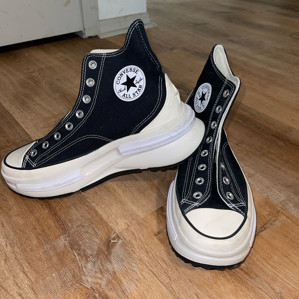 Converse High-Top Sneakers in Black and White